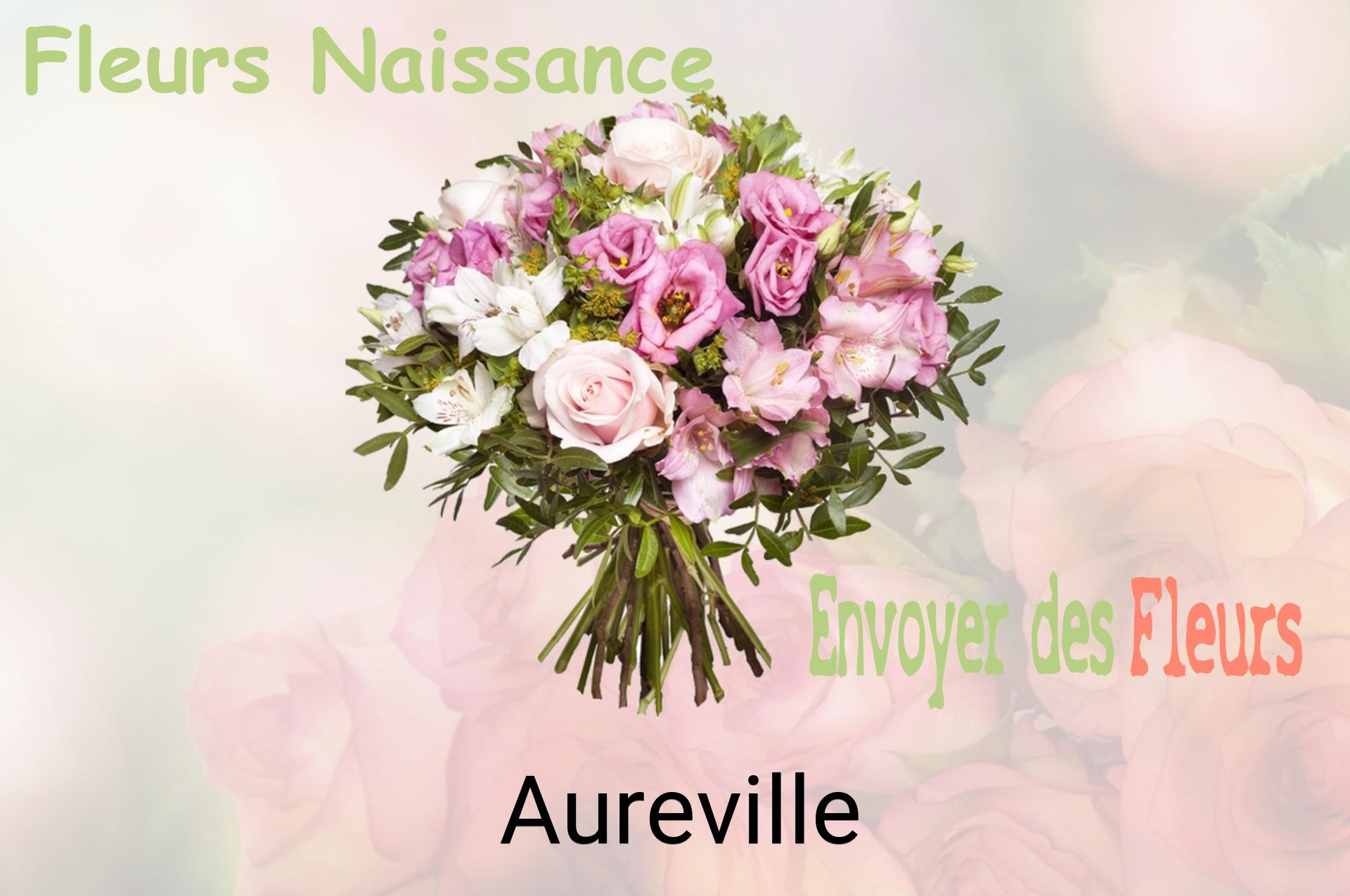 Bouquet de fleurs de naissance livré à Aureville